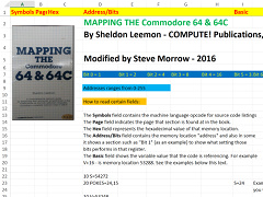 Mapping the Commodore 64 - Excel