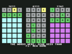 Trio Word Game - C64